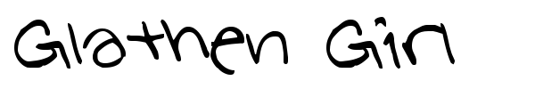 Glathen Girl font preview